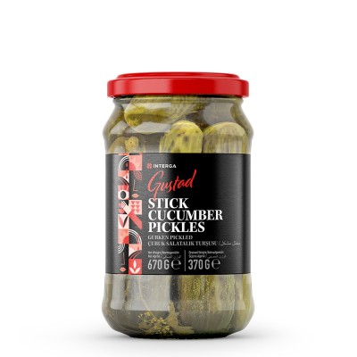 GUSTAD CUCUMBER PICKLES - CUBUK 670 GR x 12